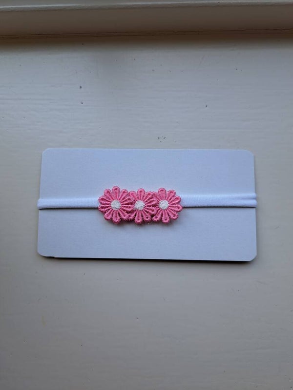 Nylon haarbandje met bloemetjes