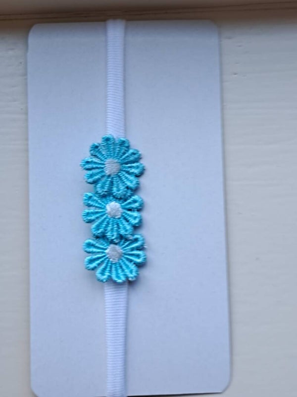 Nylon haarbandje met bloemetjes