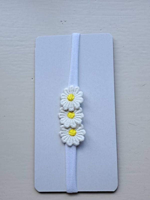 Nylon haarbandje met bloemetjes