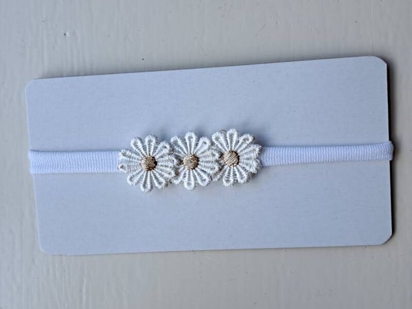 Nylon haarbandje met bloemetjes