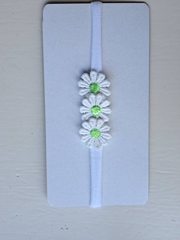 Nylon haarbandje met bloemetjes