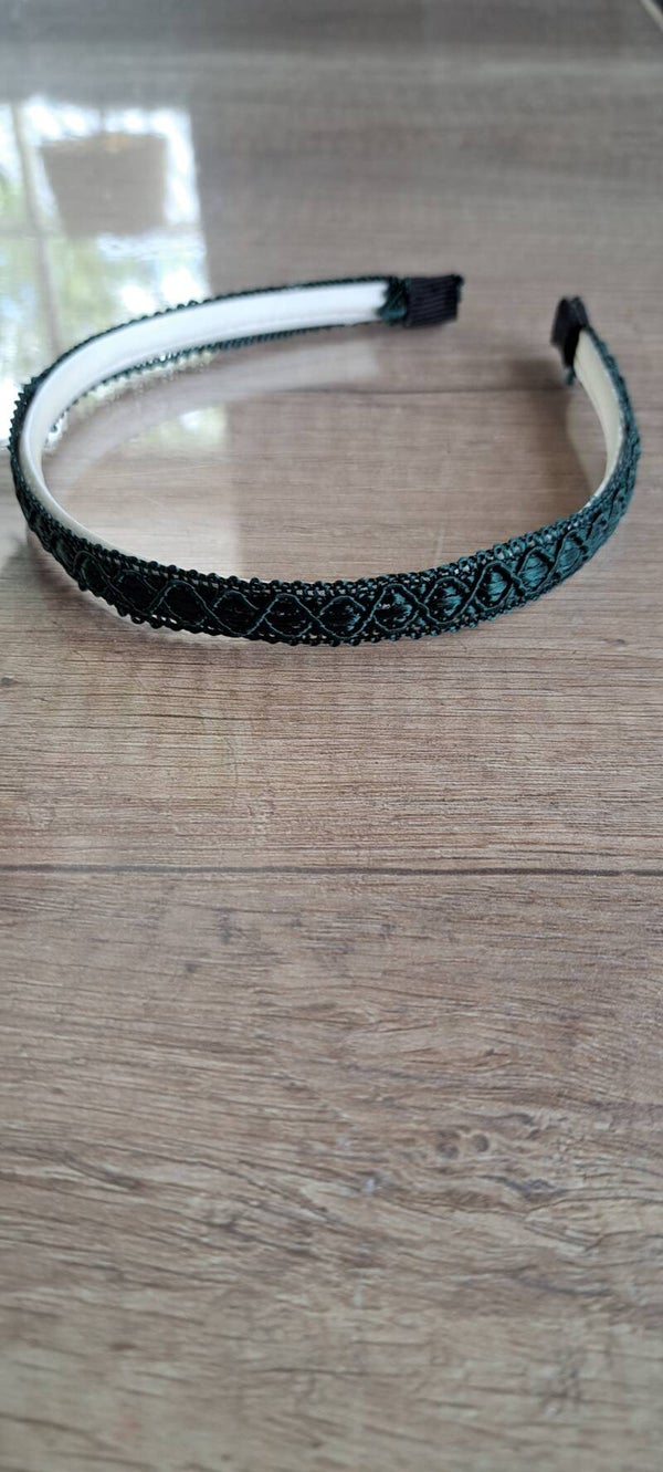 Donker groen diadeem haarbandje