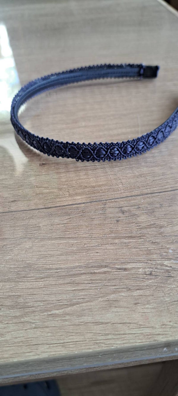 Donker blauw diadeem haarbandje