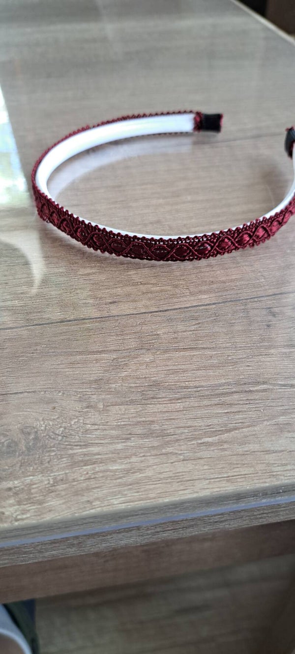 Bordaux kleur diadeem haarbandje
