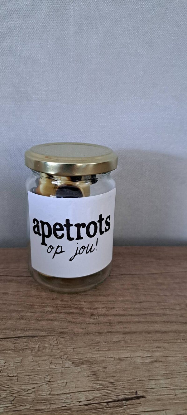 Potje snoep met tekst, apetrots op jou