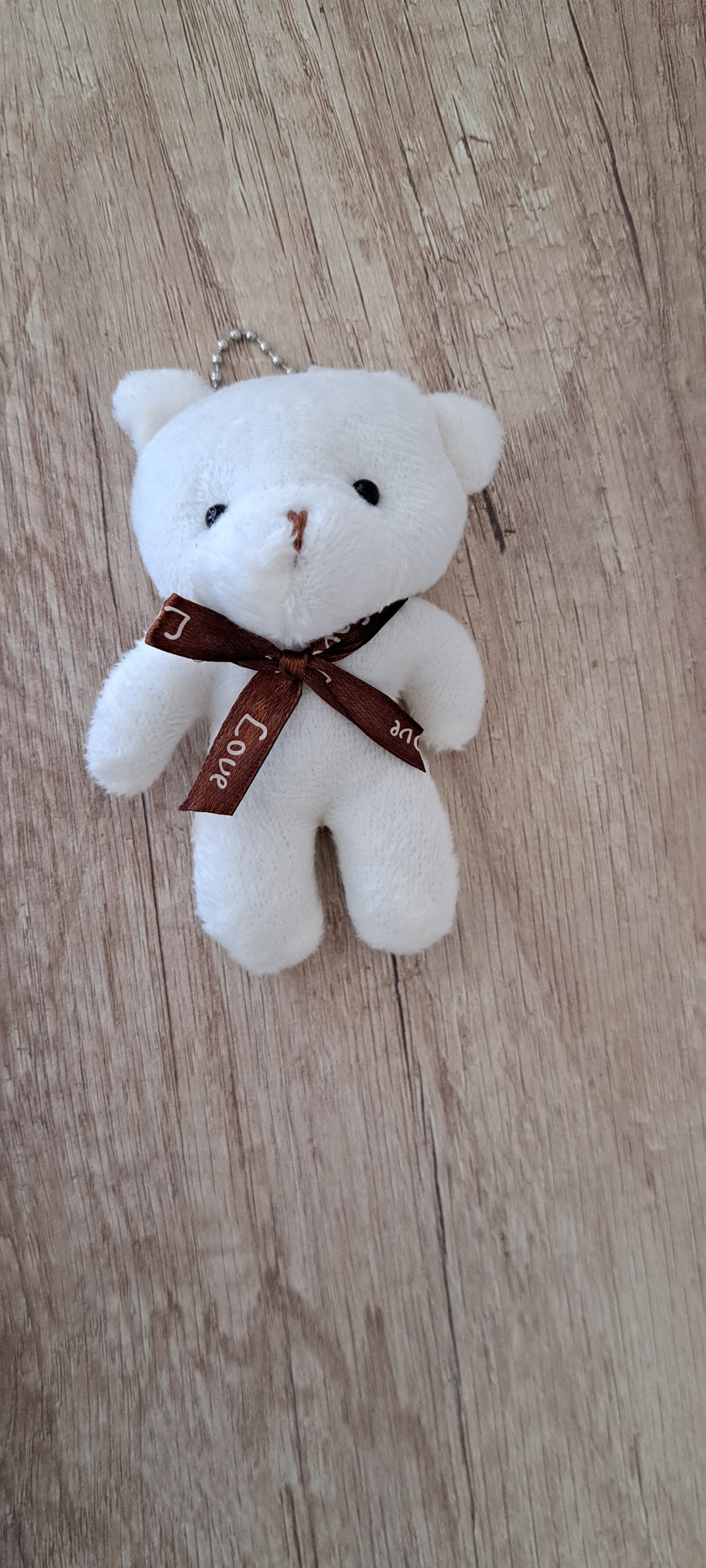 Sleutelhanger ecru beertje