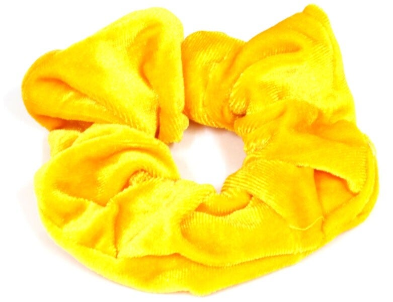 Gele scrunchie van velvet