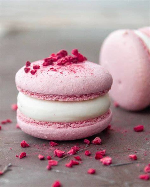 DELPHINE - Macaron framboise-rose