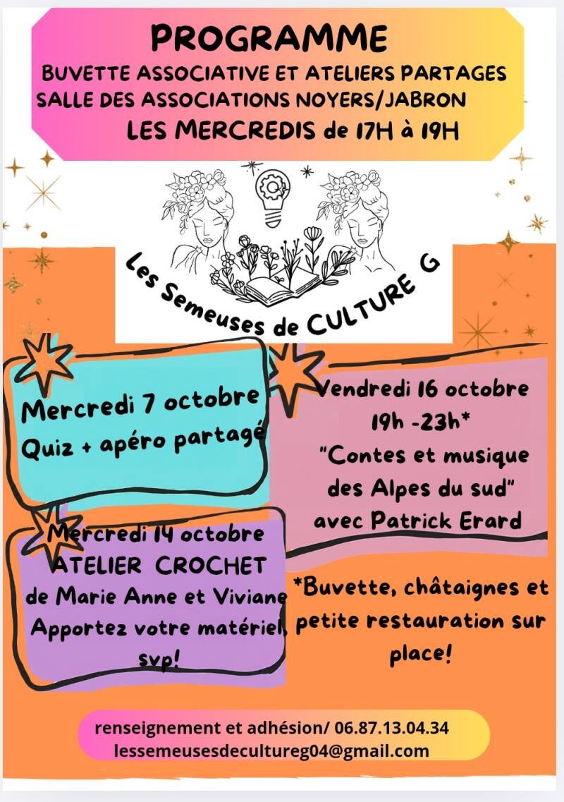 Programme des Semeuses de Culture G