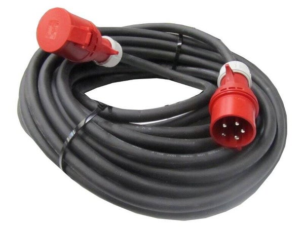 Krachtstroomkabel  380V  CEE 32 Amp. 6mm