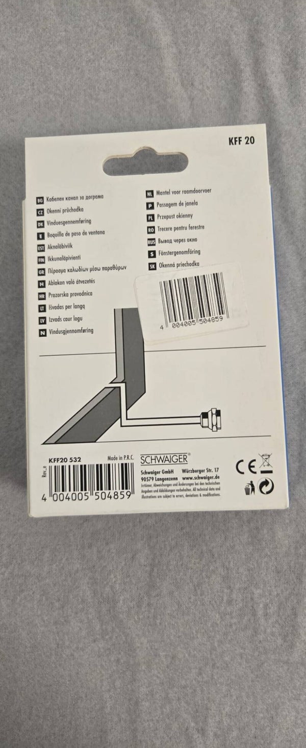 Fensterdurchführung für SAT-Kalbel