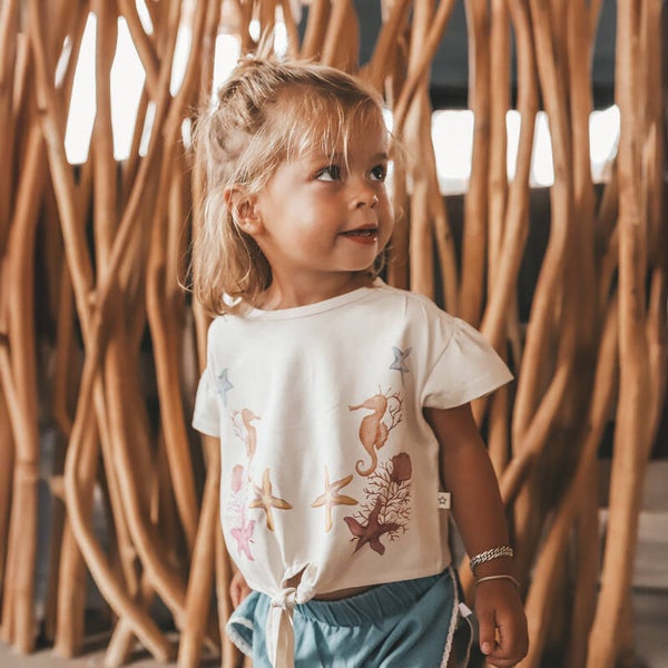 Your Wishes Marina Front Tie Shirt YHS25-061VAP