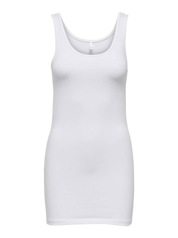 Online Love S/L Long Tank Top Noos White 15060061