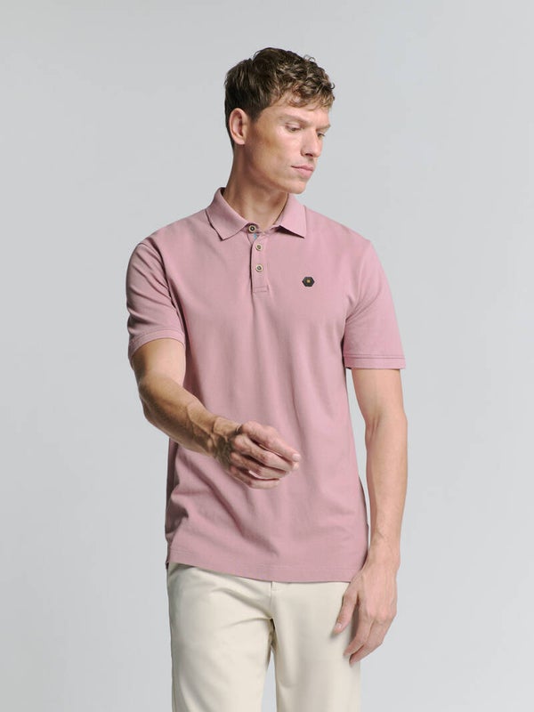 No Excess Polo Pique Garment Dyed MAUVE 27380201SN