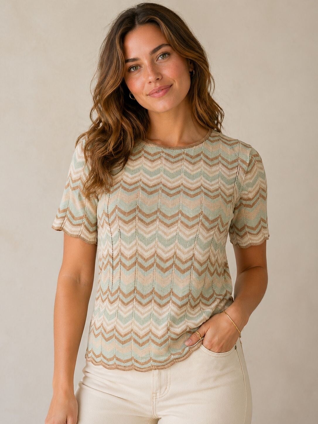 ONLY ONLAster Glitter T-shirt - Gebreid Tee met O-hals