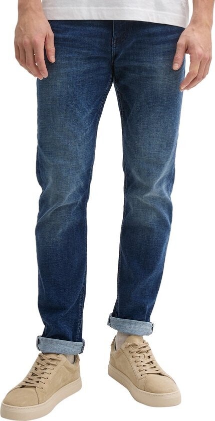 Tom Tailor Jeans - 1044971 Josh Regular Slim Color: 10120 Used Dark Stone Blue Denim