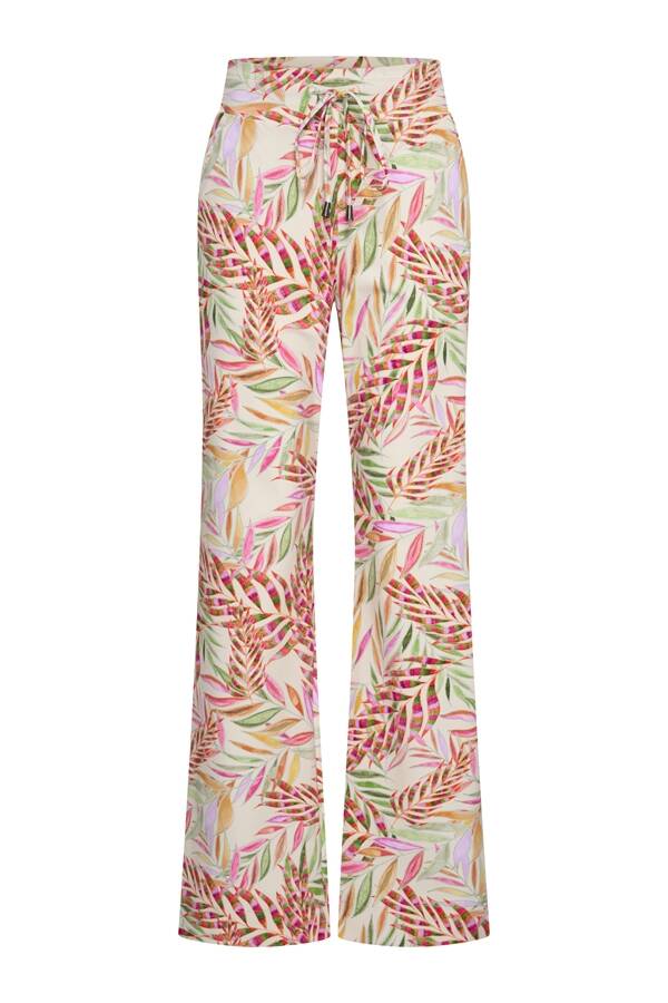 Mi Piace Trousers Straight Heavy - Pencil Branches Print Bloem