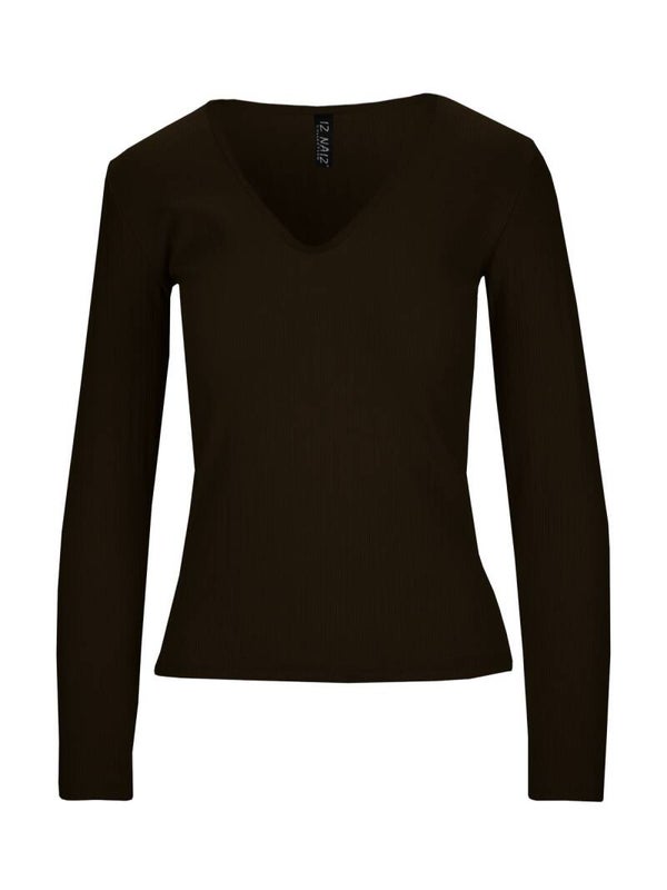 Iz Naiz Shirt Ribbel Brown 3940