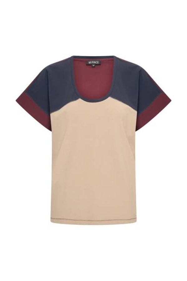 Mi Piace Shirt Travelstof Colourblock MP202672
