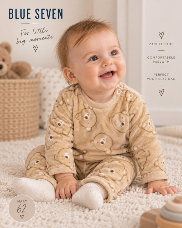 Blue Seven Baby 2-Delige Set Berenprint Camel