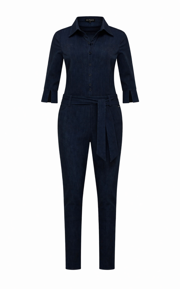 Mi Piace jumpsuit dames blue jeans – travelstof