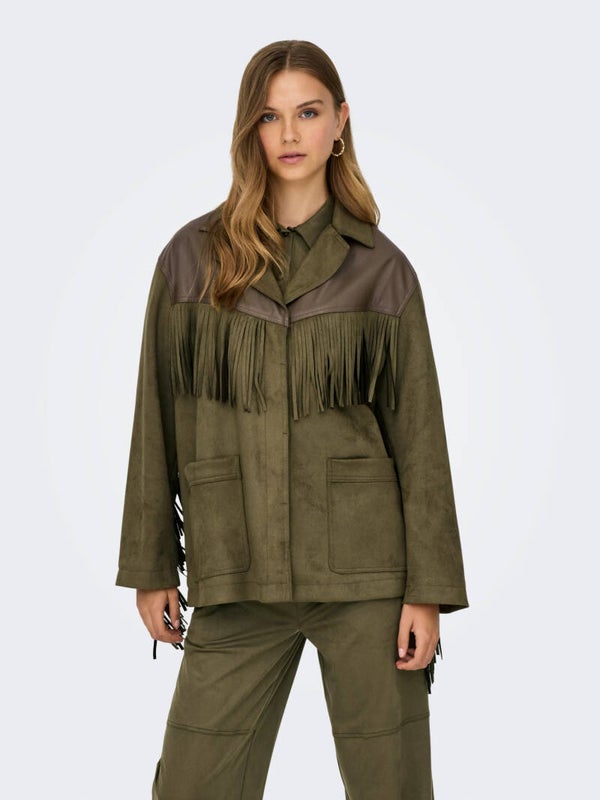 ONLY Onlfrange Life Fauxsued Fring Jacket OTW Cub