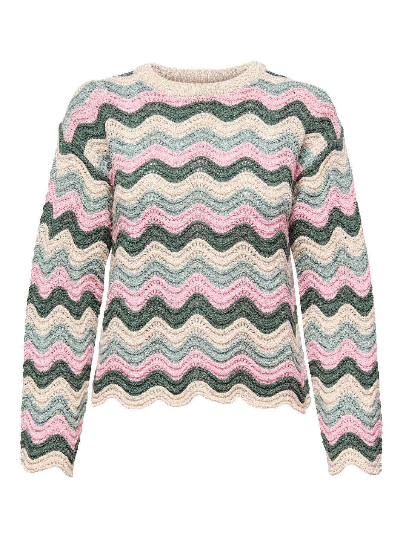 Only ONLASA LS WAVE STRUCTURE O-NECK CC KNT ROMANCE 15364118