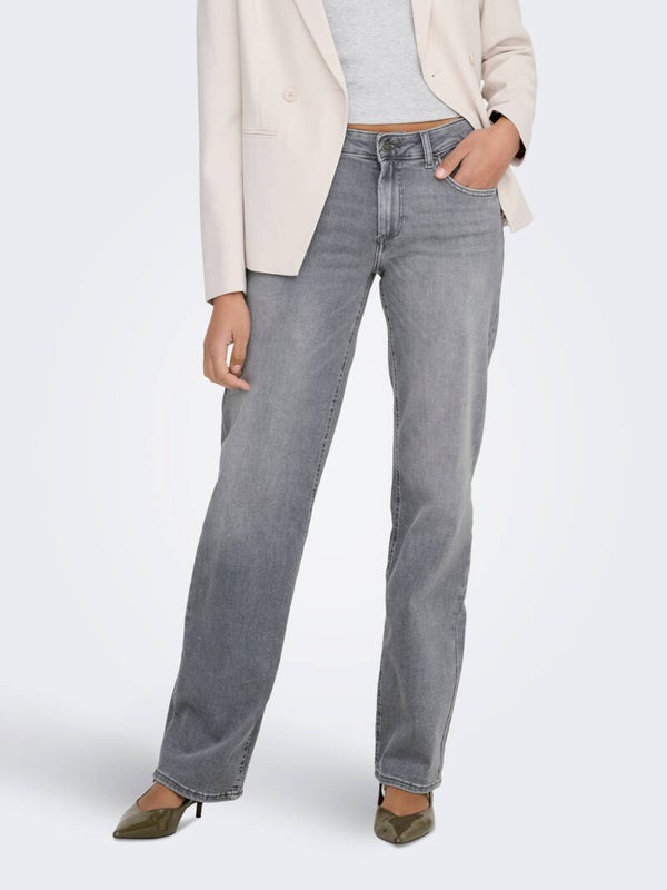 ONLY Onlblush Mid Straight Jeans – Medium Grey Denim TAI0918