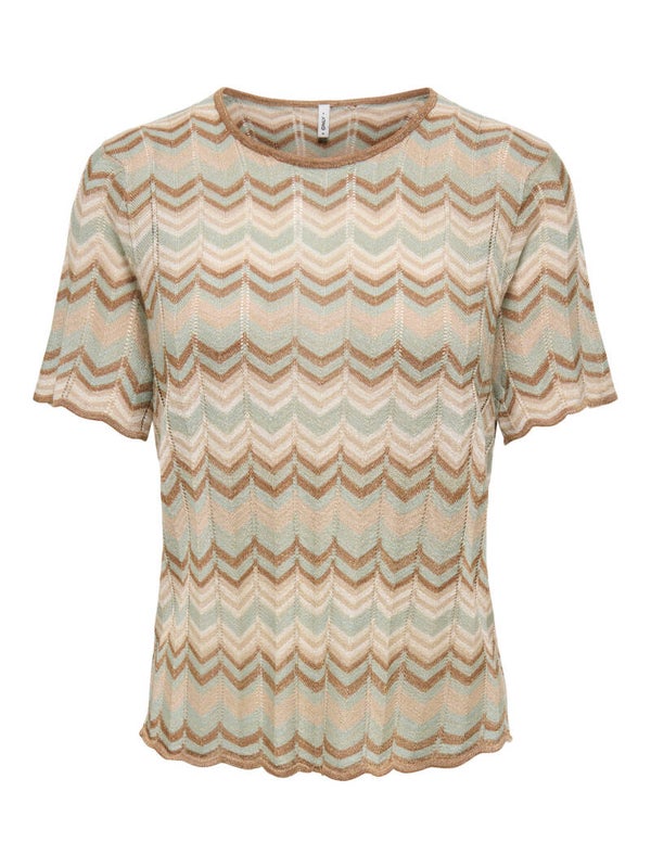 ONLY ONLAster Glitter T-shirt - Gebreid Tee met O-hals