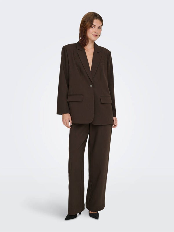 Only ONLLINDA-RAVEN HW STR PANTS TLR coffee