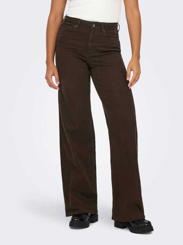 ONLY Onlmadison Blush High Waist Wide Jeans – Brown Denim