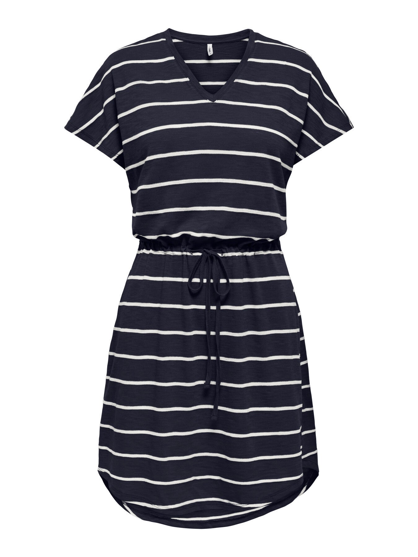 ONLY dames jurk V-hals – korte mouw – gestreept