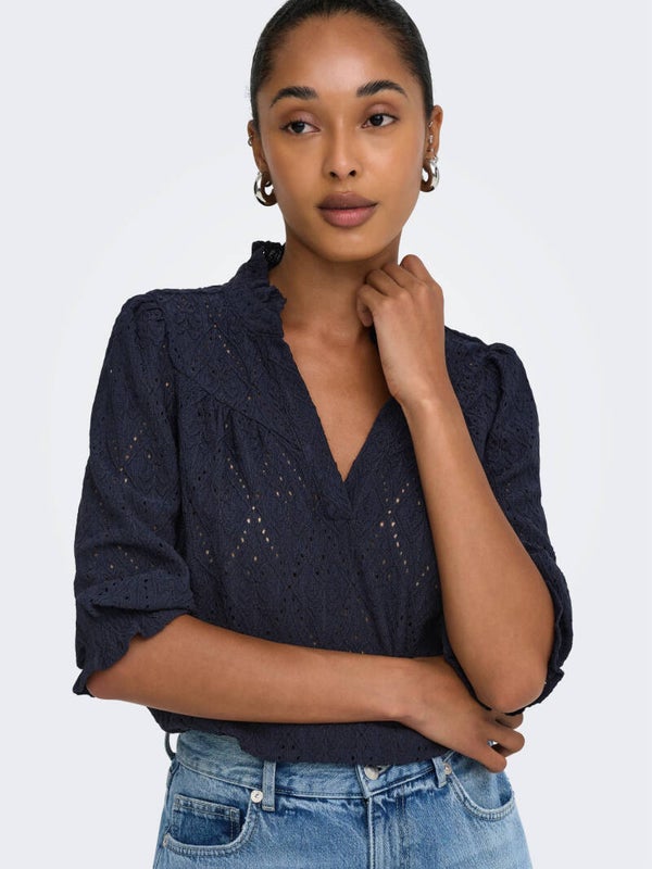 ONLY ONLZIGGY S/S FRILL TOP CC JRS