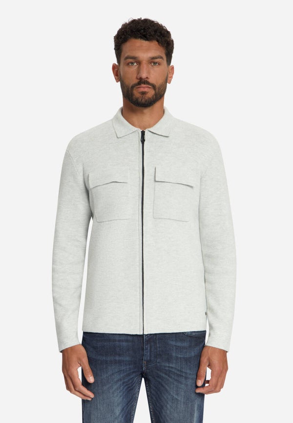 33210971 Cardigan Full Zip Melange Soft Touch Knit