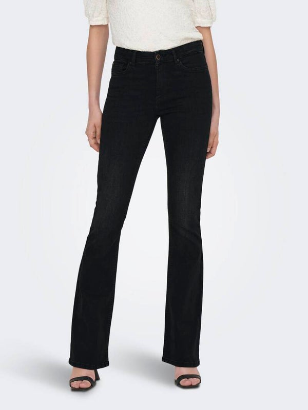 ONLY Onlblush Mid flared dnm TAI1099 NOOS Washed Black 15286686