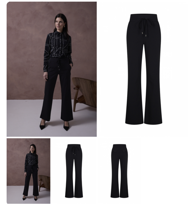 Mi Piace MP202089 Broek Flared Straight Black
