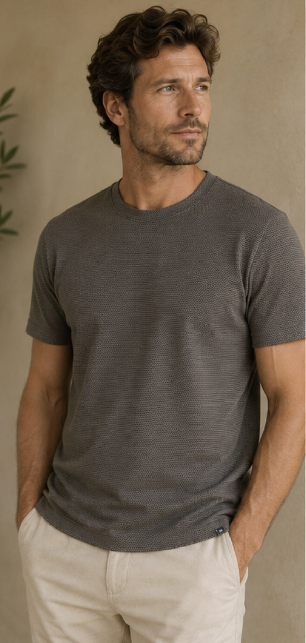 Tom Tailor T-Shirt Taupe Multicolor Structure - 1051530 (col. 40378)