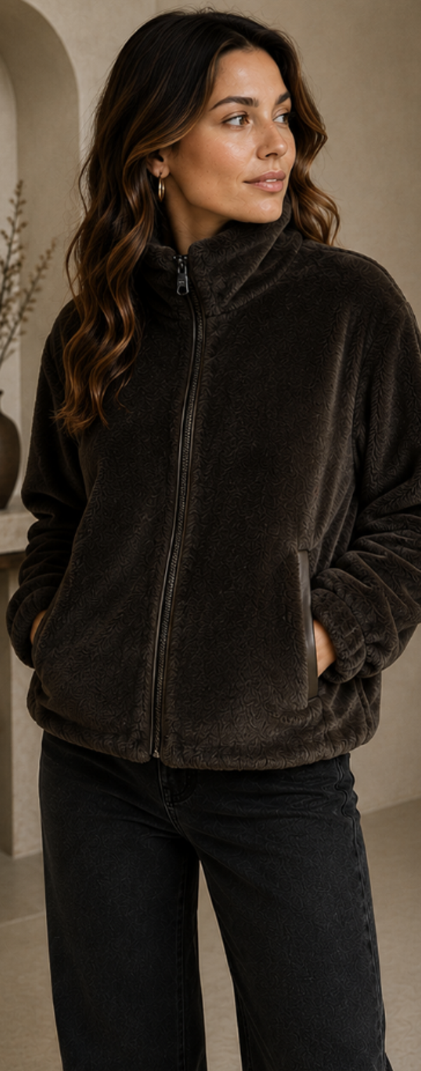 Only ONLDANA SOL FAUX FUR JACKET CC OTW Demitasse