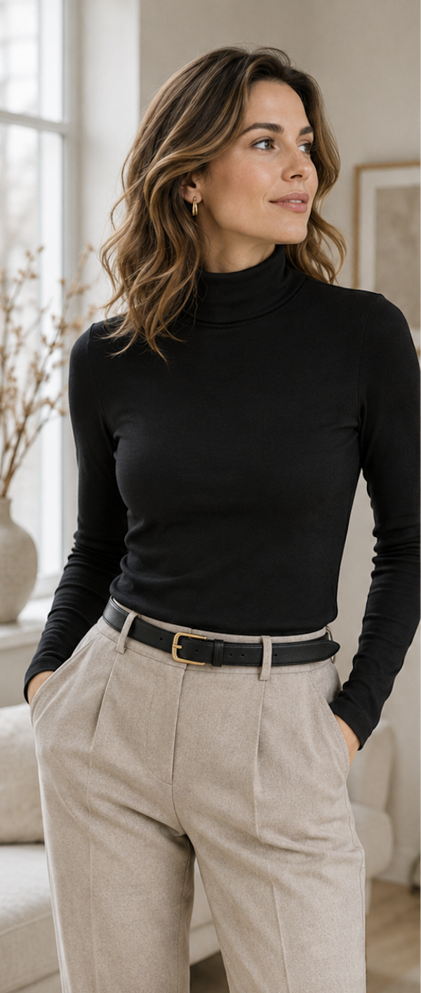 Only ONLGLAMOUR Roll-Neck Top Jrs | Vanelleswat