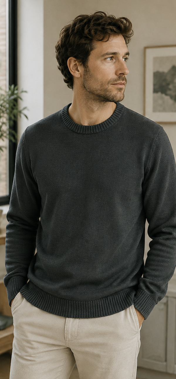 Tom Tailor Crew Neck Pullover Darkest Olive