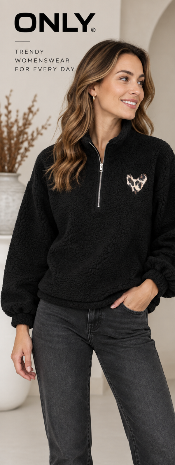 ONLY ONLNEW Dallas Half-Zip Sweater