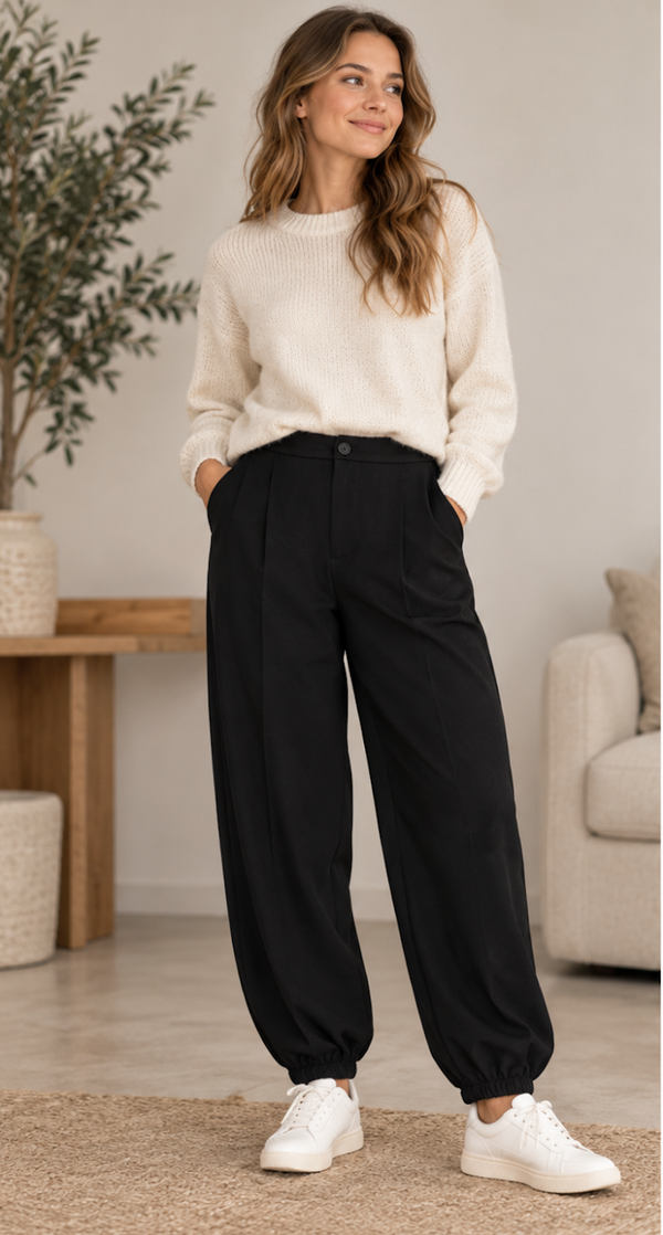 ONLY Onlastri High Waist Balloon Pantalon - Black