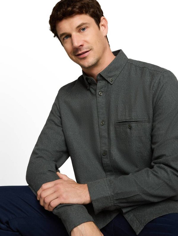 Tom Tailor Structured Overshirt Green