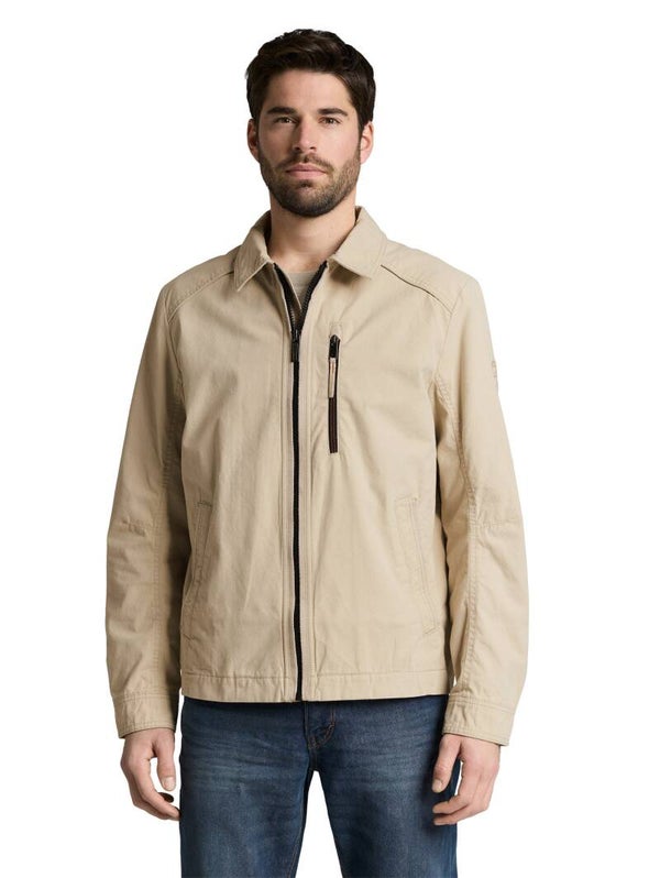 Tom Tailor 1050714 cotton shirt jacket 11032 Cashew Beige