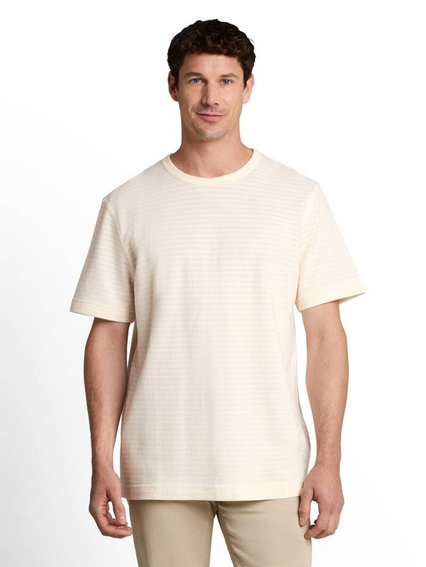 Tom Tailor Structured T-shirt Men Gardenia White