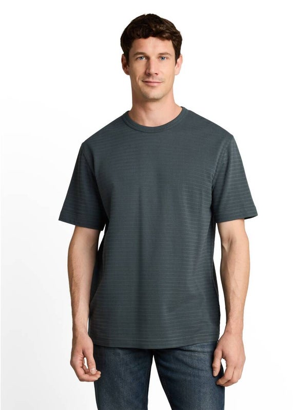 Tom Tailor Structured T-shirt Men Darkest Olive