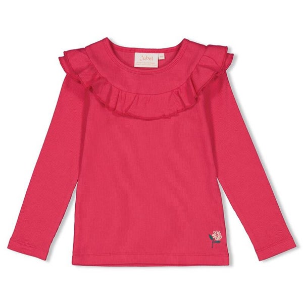 Jubel Longsleeve ruches  - Girls Club  Artikelcode: 91600395 Kleur: Roze
