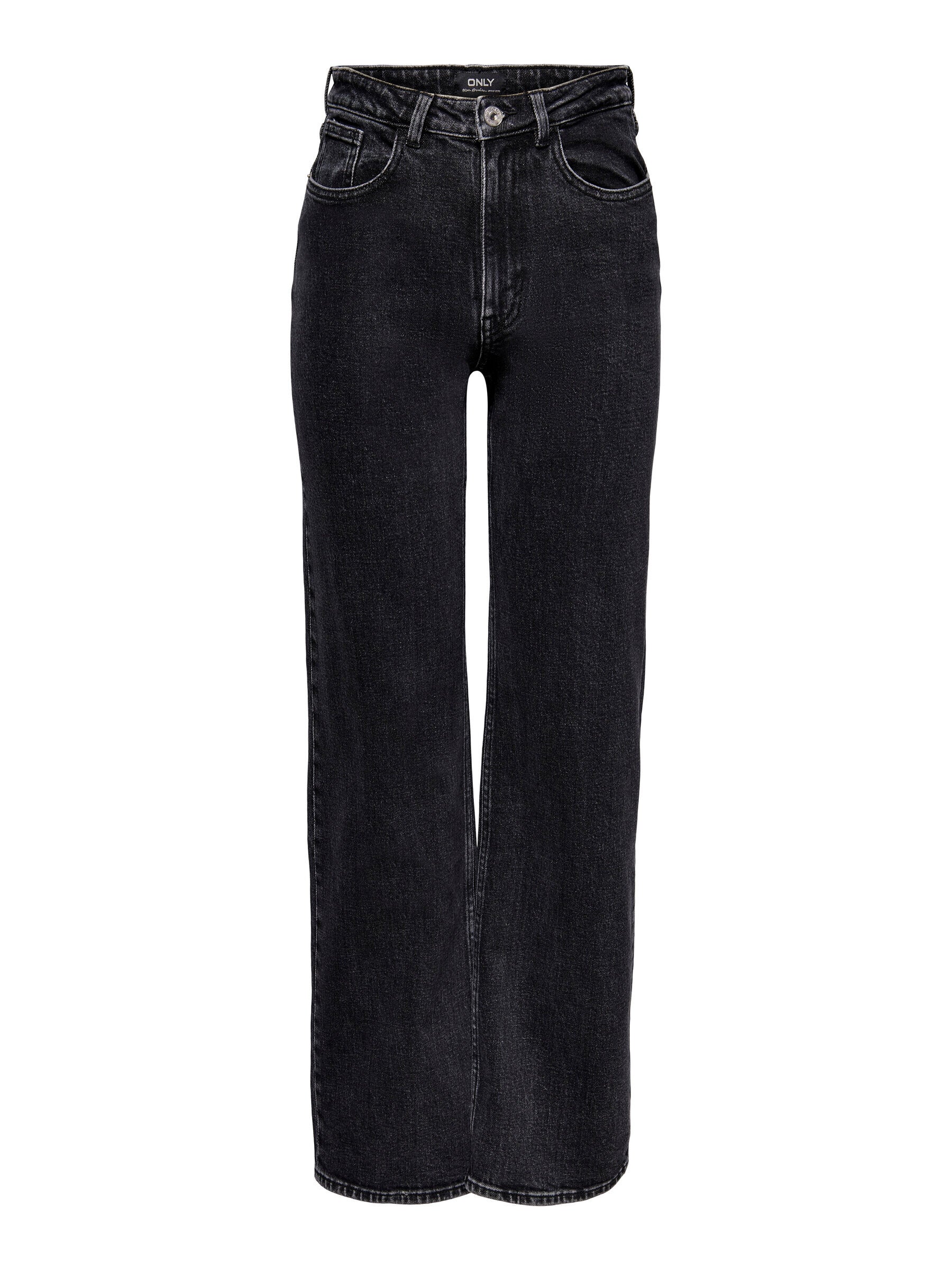 Only ONLJUICY HW WIDE LEG REA244 NOOS Black Denim jeans broek 15235241