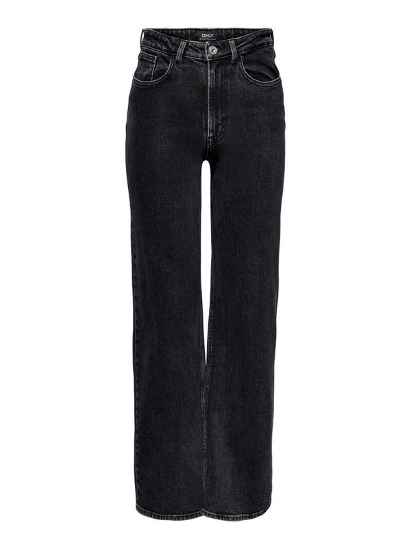Only ONLJUICY HW WIDE LEG REA244 NOOS Black Denim jeans broek 15235241