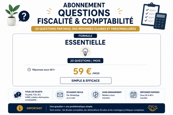 formule essentielle :20 questions fiscales ou comptables